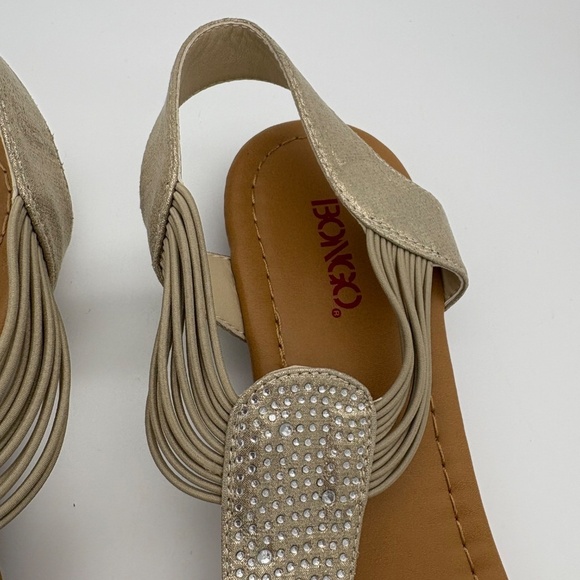 NWOB Bongo Zandra Gladiator Champagne Metallic Shimmer Sandals; Size 10 - Picture 4 of 11